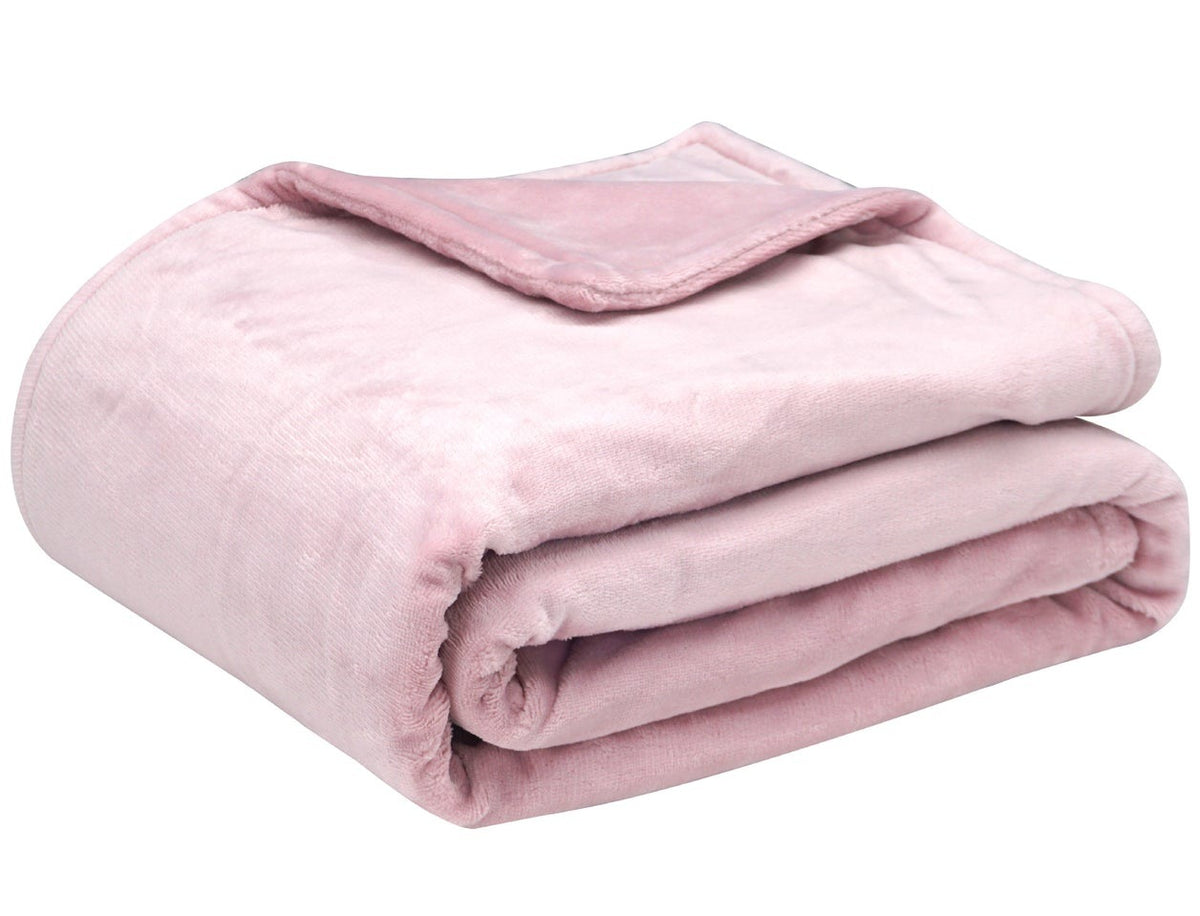 Elektrische deken van 160 x 120 cm in dubbelzijdig fleece - oudroze
