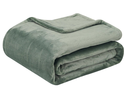 Elektrische deken van 160 x 120 cm in dubbelzijdig fleece - saliegroen