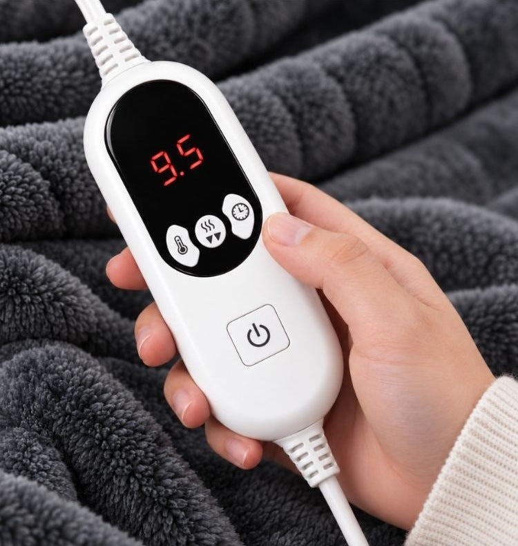 Elektrische deken van fleece met bediening aan het snoer - beeld 3