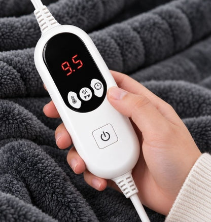 Elektrische deken van fleece met bediening aan het snoer - beeld 3