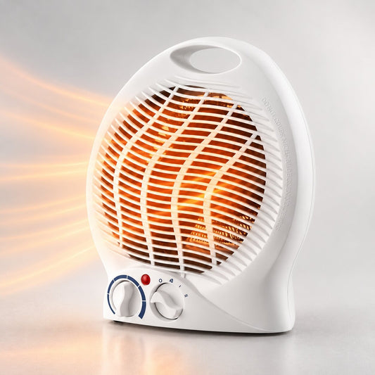 Elektrische ventilatorkachel van 2000 W met twee draaiknoppen en handgreep