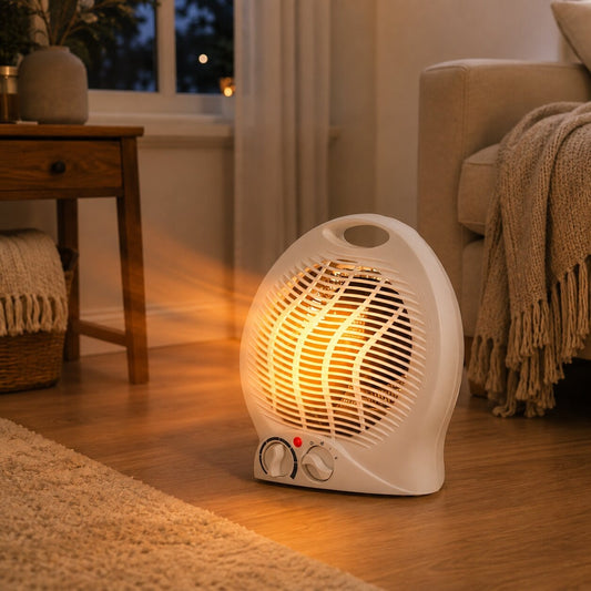 Elektrische ventilatorkachel van 2000 W met twee draaiknoppen en handgreep - beeld 2