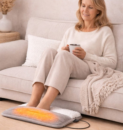 Elektrische voetenwarmer van fleece met teddyvoering en USB-kabel - beeld 2