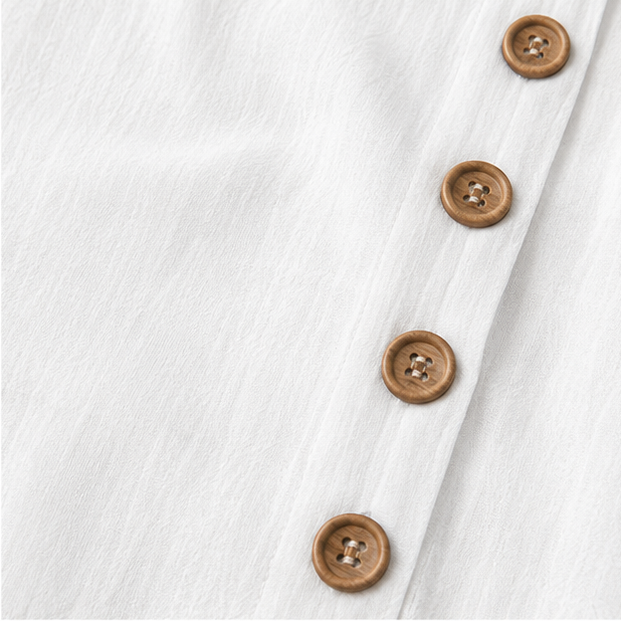 Tweedelige set dames met schuine zoom - detailfoto