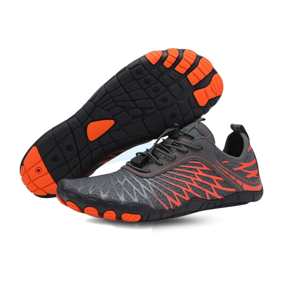 Ergonomische barefootschoenen met brede teenbox en snelveter