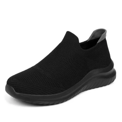 Ergonomische gebreide instapsneakers zonder veters met dikke zool