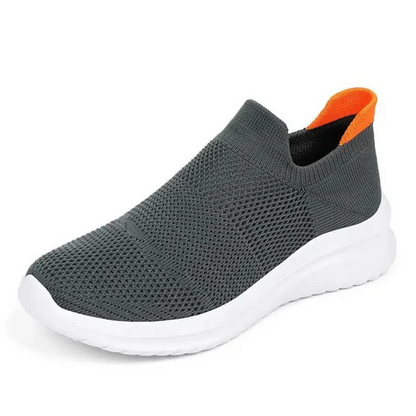 Ergonomische gebreide instapsneakers zonder veters met dikke zool