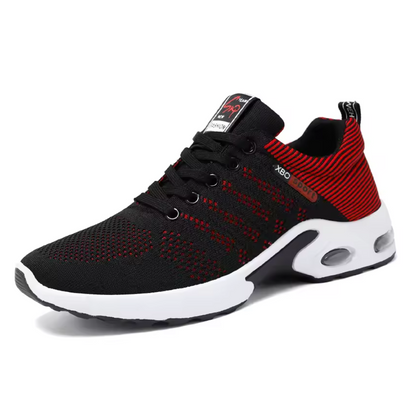 Ergonomische herensneakers met luchtzool en gebreid bovenwerk