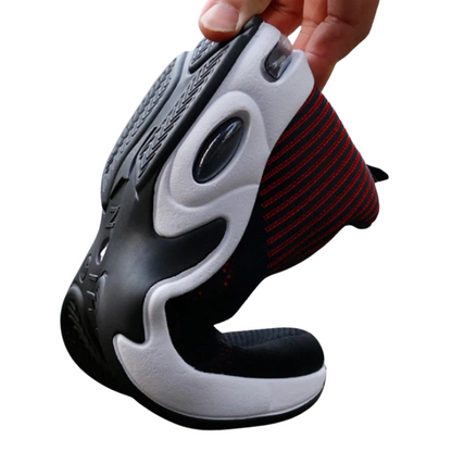 Ergonomische herensneakers met luchtzool en gebreid bovenwerk
