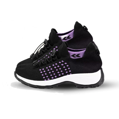 Ergonomische instapsneakers voor dames met snelveter en dikke zool