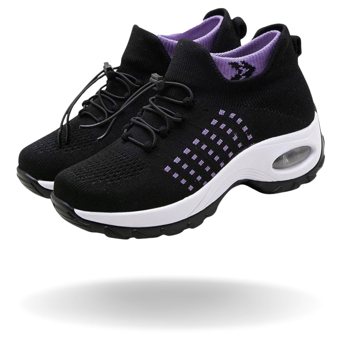 Ergonomische instapsneakers voor dames met snelveter en dikke zool