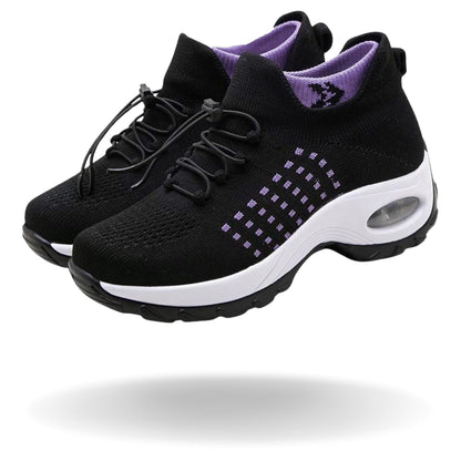 Ergonomische instapsneakers voor dames met snelveter en dikke zool