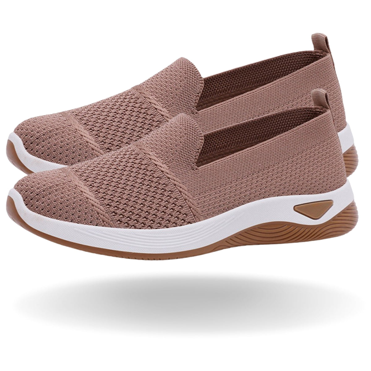 Ergonomische gebreide instapsneakers voor dames met verende zool