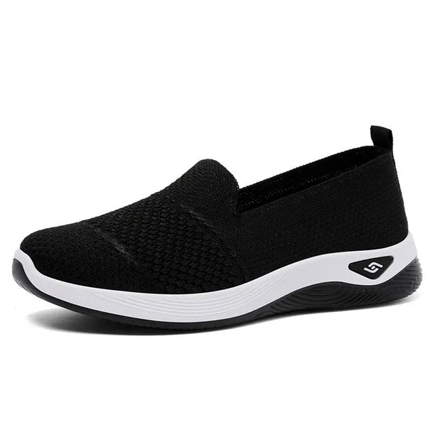 Ergonomische gebreide instapsneakers voor dames met verende zool