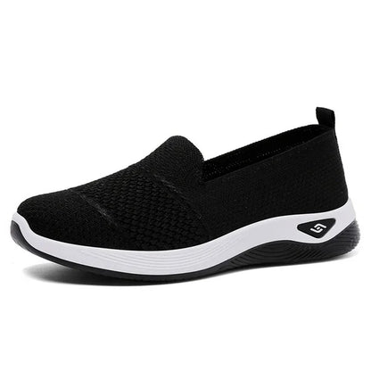 Ergonomische gebreide instapsneakers voor dames met verende zool