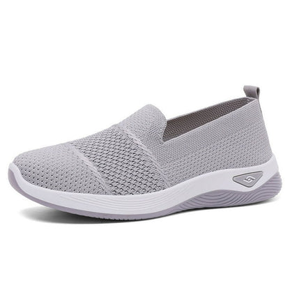 Ergonomische gebreide instapsneakers voor dames met verende zool