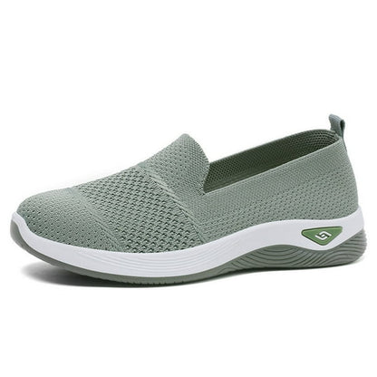 Ergonomische gebreide instapsneakers voor dames met verende zool