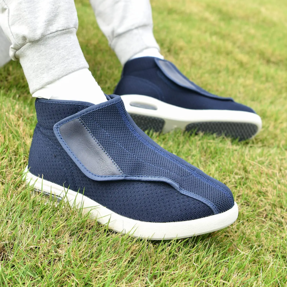Ergonomische hoge klittenbandschoenen met brede pasvorm