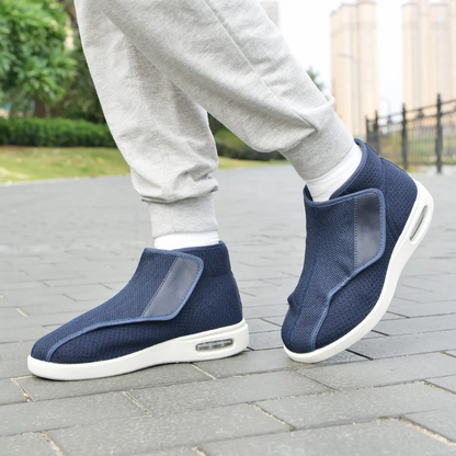 Ergonomische hoge klittenbandschoenen met brede pasvorm