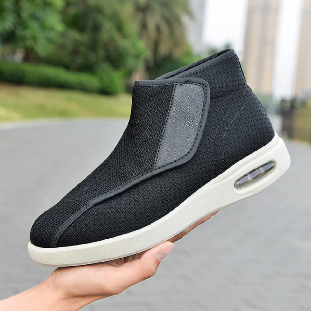 Ergonomische hoge klittenbandschoenen met brede pasvorm