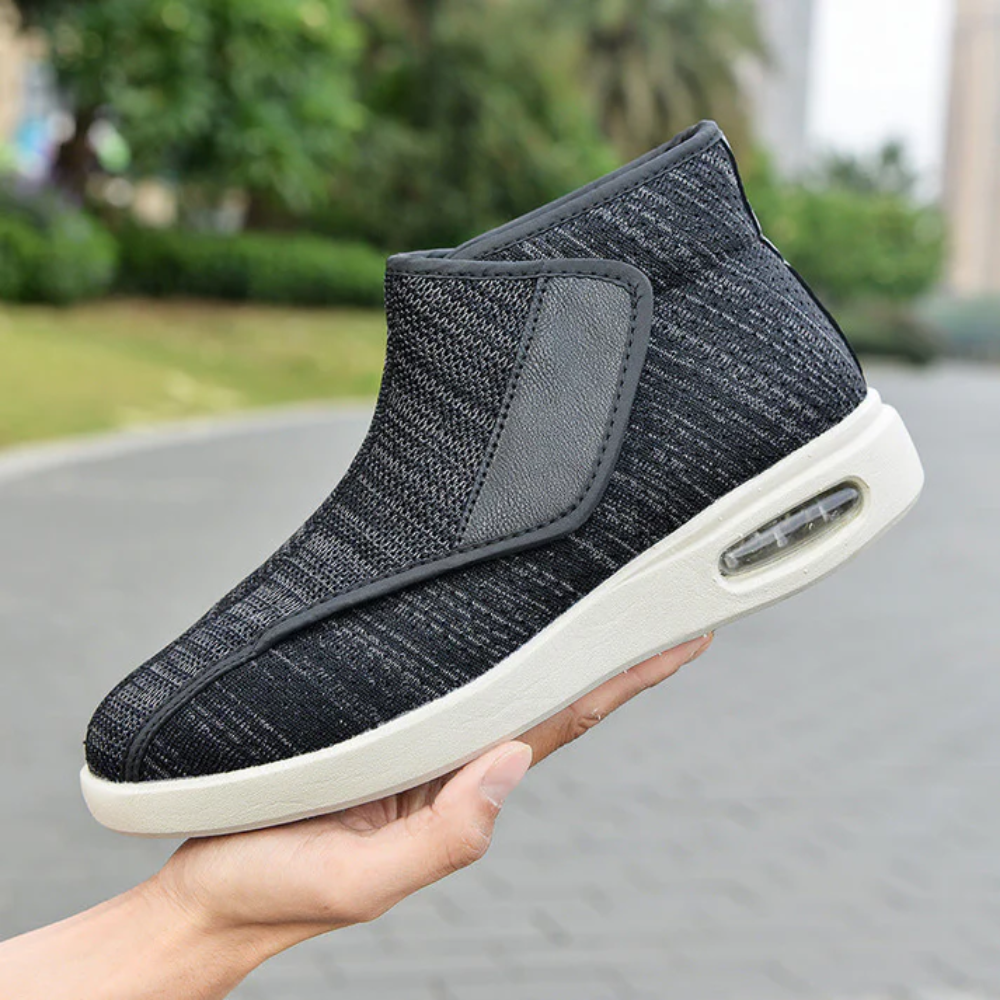 Ergonomische hoge klittenbandschoenen met brede pasvorm