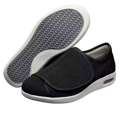 Ergonomische klittenbandschoenen met ruime pasvorm en brede sluiting