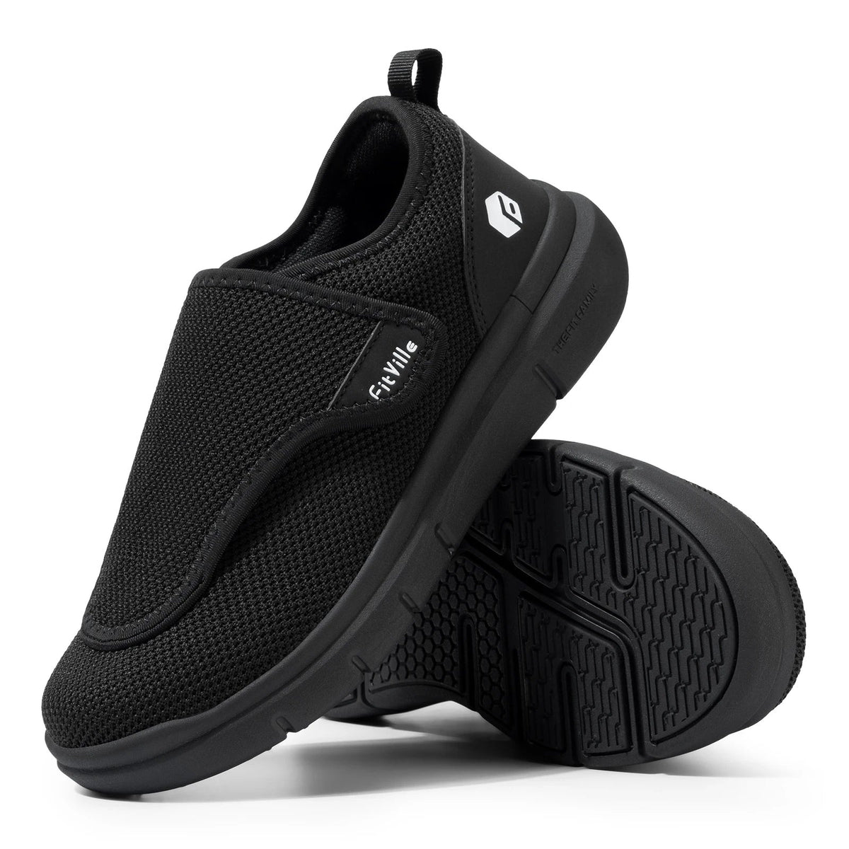 Extra brede herenschoenen van ademend mesh met flap en klittenband - beeld 3