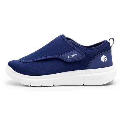 Extra brede herenschoenen van ademend mesh met flap en klittenband - beeld 7