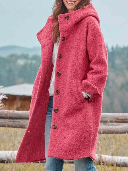 Comfy Jas – Warme Middellange Jas met Losse Pasvorm & Tijdloze Stijl