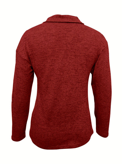 Top met Ritsdetail — Comfortabele Lange Mouwen en Casual Pasvorm