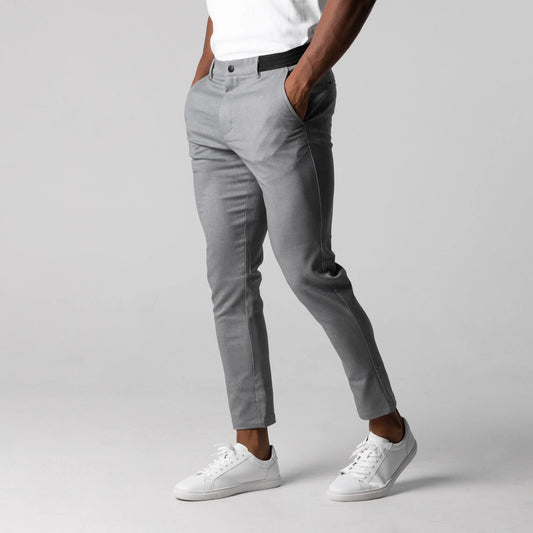 Chino Broek - Heren Slim Fit - Elastische Taille - Stijlvol en Comfortabel