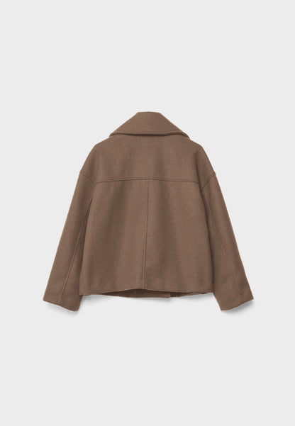 Korean Fashion - Korte Dames Jas met Dubbele Rij Knopen en Tijdloos Design