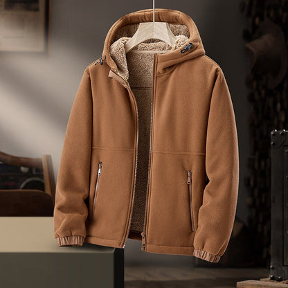 Fleece herenjack met teddyvoering en verstelbare capuchon - beeld 2