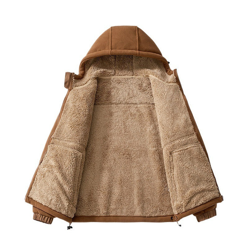 Fleece herenjack met teddyvoering en verstelbare capuchon - beeld 5