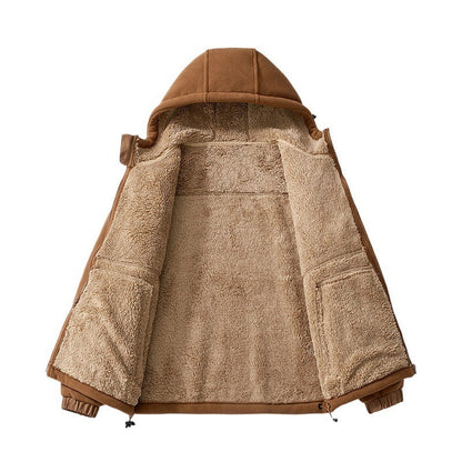 Fleece herenjack met teddyvoering en verstelbare capuchon - beeld 5
