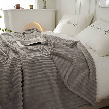 Fleece plaid met ribbelstructuur van zacht pluche - beeld 4