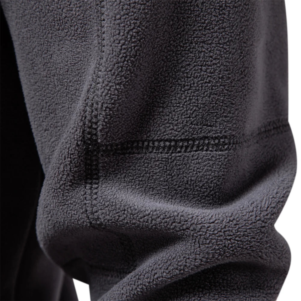 Fleece quarter-zip herentrui met opstaande kraag