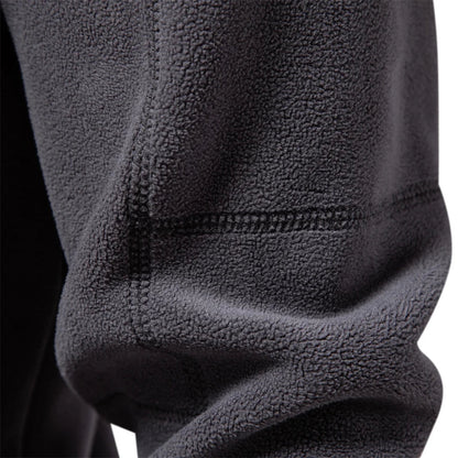 Fleece quarter-zip herentrui met opstaande kraag