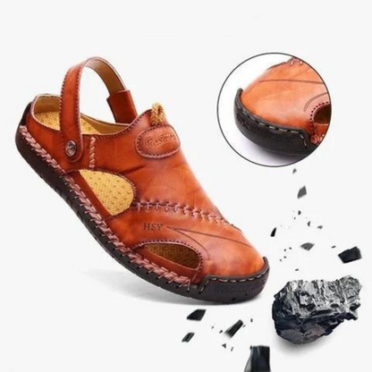 Leren sandalen heren met gesloten neus - productfoto