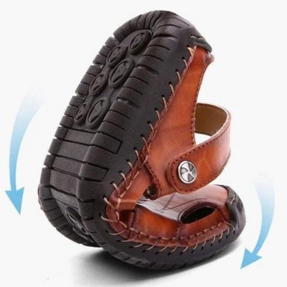 Leren sandalen heren met gesloten neus - productfoto