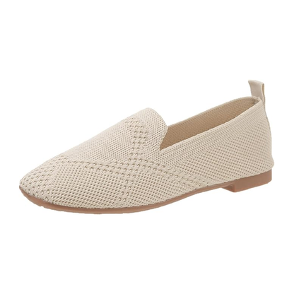 Gebreide damesloafers met vierkante neus