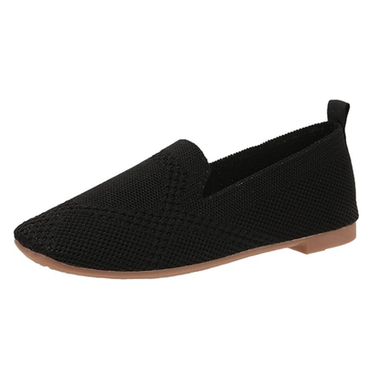 Gebreide damesloafers met vierkante neus