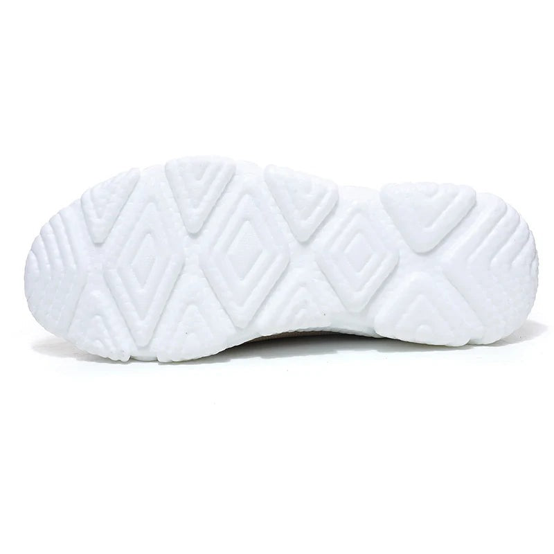 Gebreide instapsneakers voor heren met sokschacht en dikke schuimzool met reliëf - beeld 6