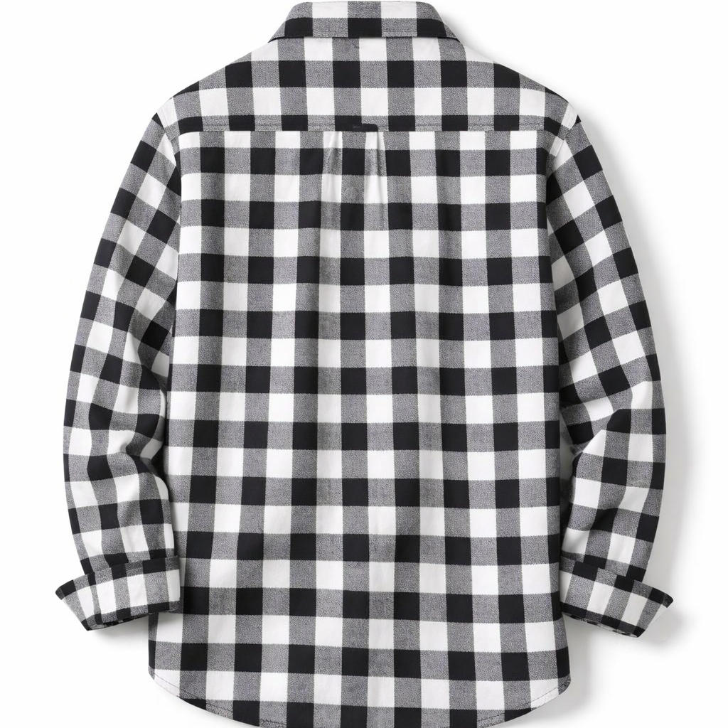 Geruit overshirt voor heren met blokruit en twee borstzakken