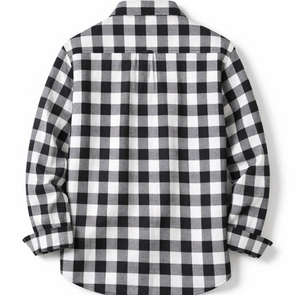 Geruit overshirt voor heren met blokruit en twee borstzakken