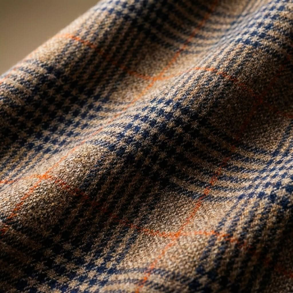Geruite herenblazer met pied de poule en opgestikte zakken - beeld 5