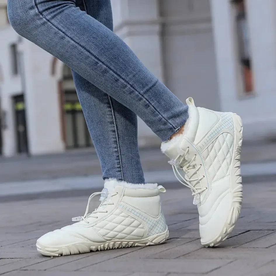 Unisex barefoot winterschoenen met elastische veters en brede neus