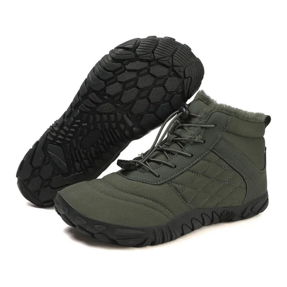 Unisex barefoot winterschoenen met elastische veters en brede neus