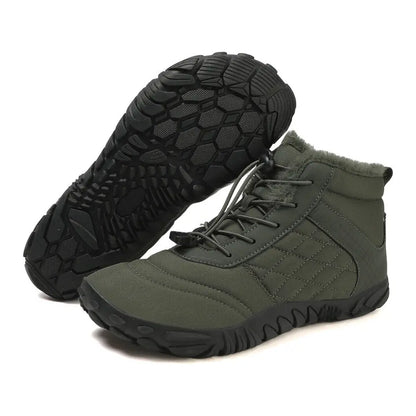 Unisex barefoot winterschoenen met elastische veters en brede neus