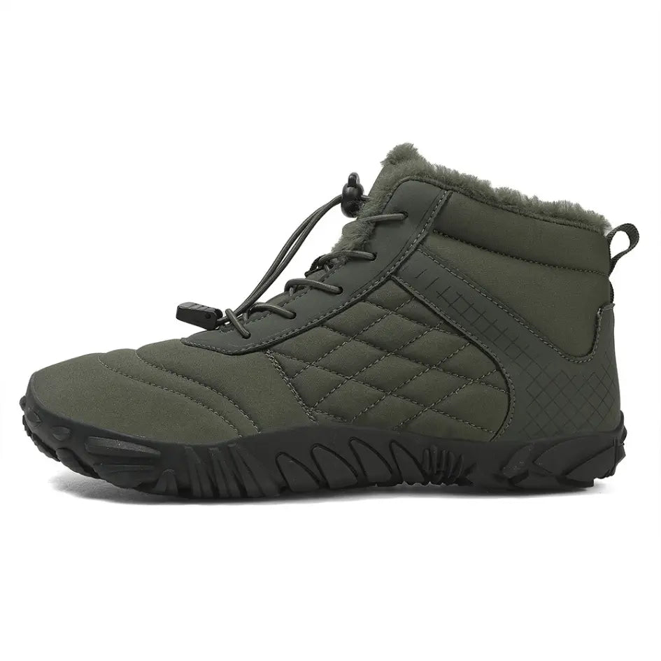 Unisex barefoot winterschoenen met elastische veters en brede neus